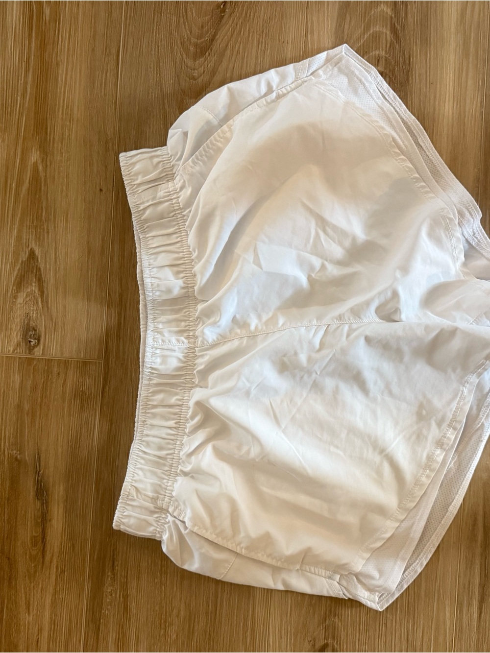 White athletic shorts.